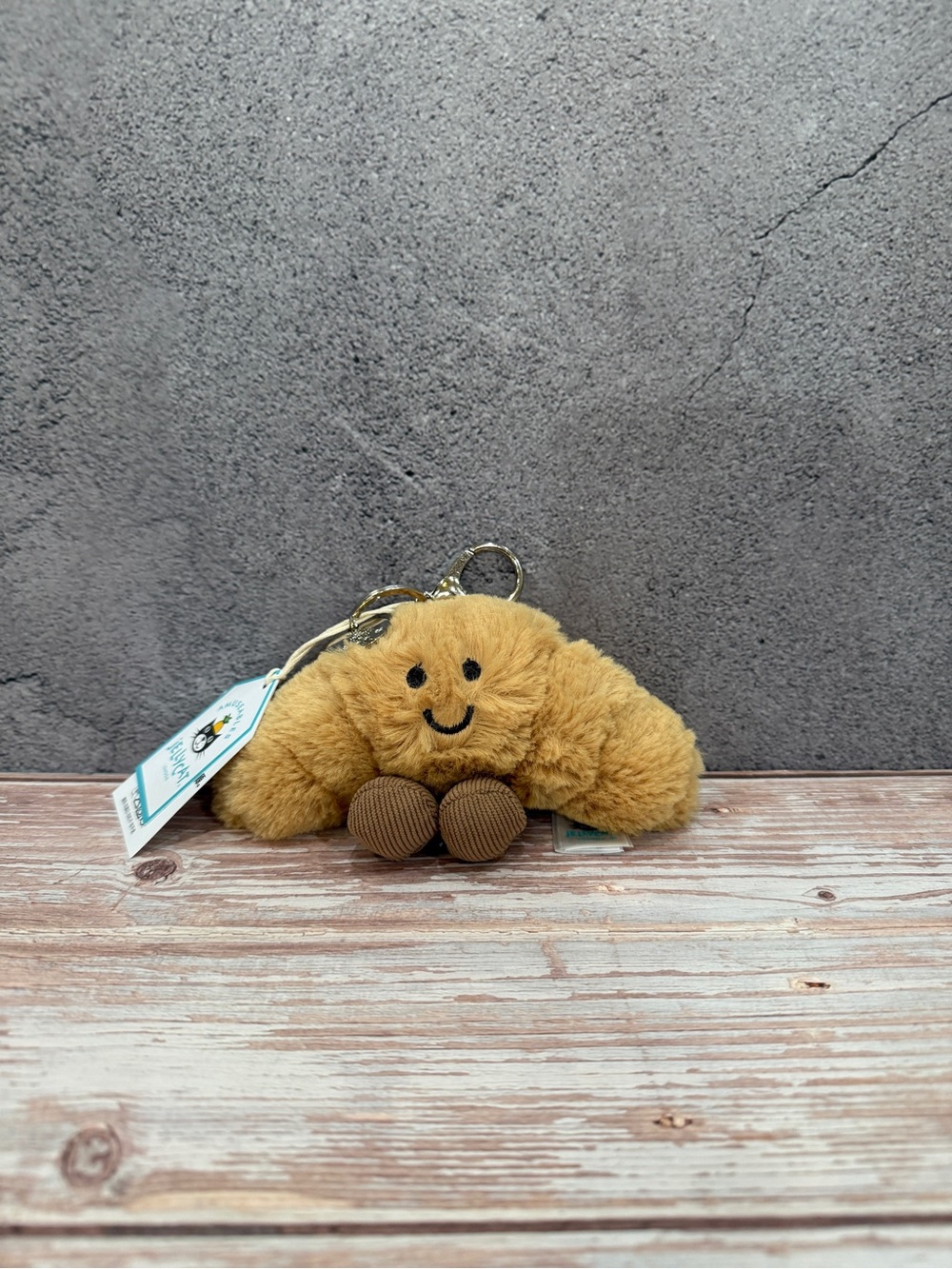 Jellycat Amuseables Croissant Bag charm keychain NWT